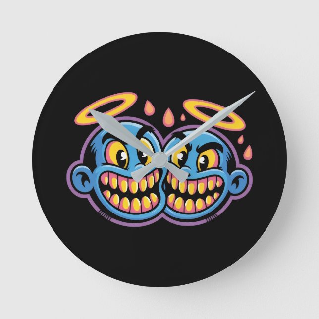 Smiling faces. runde wanduhr (Vorderseite)