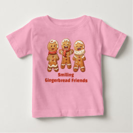 Smiling Gingerbread Friends Baby T-shirt