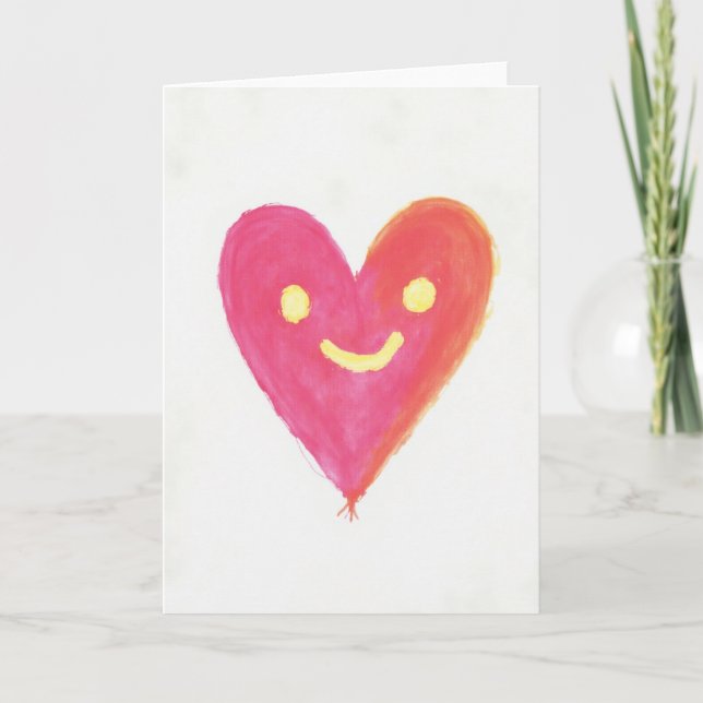 Smiling Heart Love Card Karte (Vorderseite)