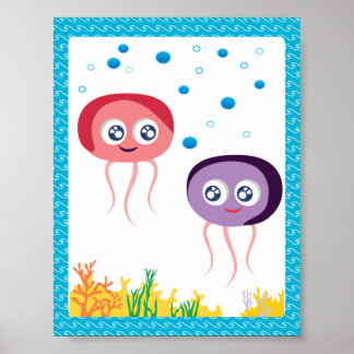 Smiling Jellyfish Poster