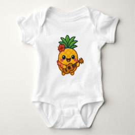 Smiling Kawaii Ananas - tropisch Baby Strampler