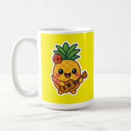 Smiling Kawaii Ananas - tropisch Kaffeetasse