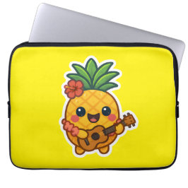 Smiling Kawaii Ananas - tropisch Laptopschutzhülle