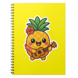 Smiling Kawaii Ananas - tropisch Notizblock