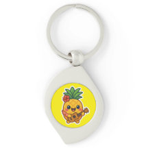 Smiling Kawaii Ananas - tropisch