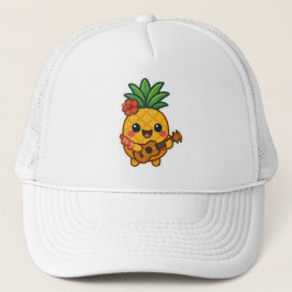 Smiling Kawaii Ananas - tropisch Truckerkappe