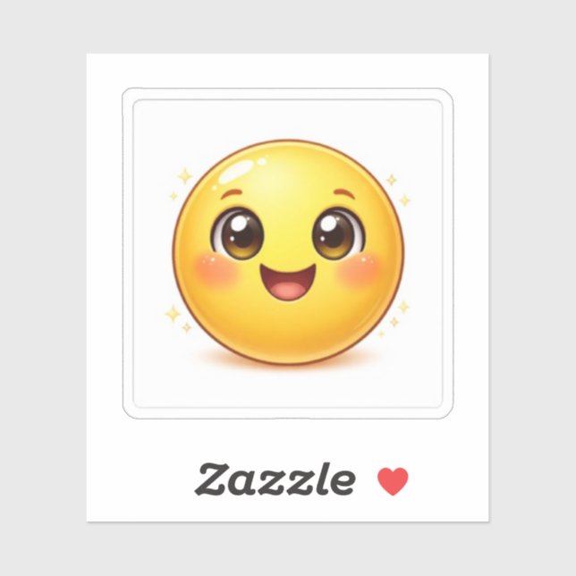Smiling Kawaii Emoji Kiss-Cut Stickers Aufkleber (Blatt)