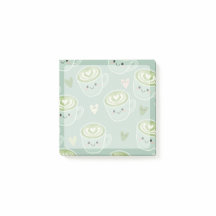smiling matcha latte cups Post-It Notes