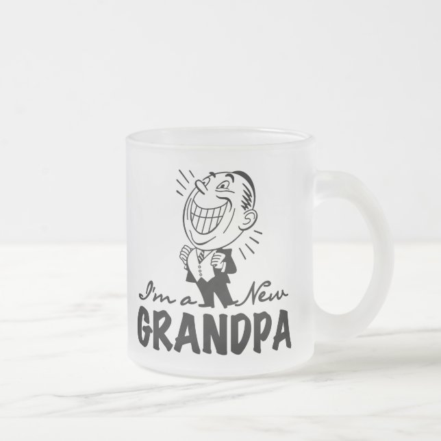 Smiling New Grandpa T-shirts and Gifts Mattglastasse (Rechts)