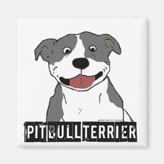 Smiling Pit Bull (Name der blauen und weißen Rasse Magnet