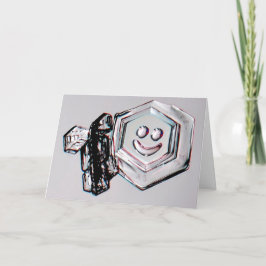 Smiling Snowflake Greeting Card Karte
