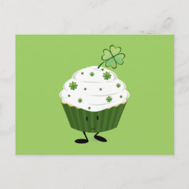 Smiling St. Patrick's Day Cupcake Postkarte