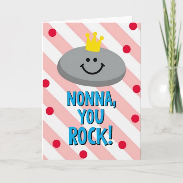 Smiling Stone Nonna Rocks Karte (Vorderseite)