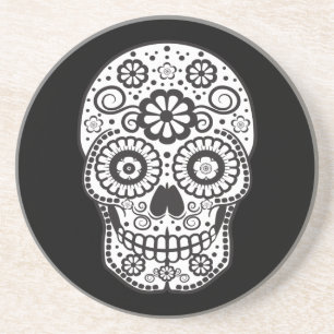Smiling Sugar Skull Getränkeuntersetzer