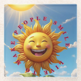 "Smiling Sun Coasters – Spread Joy with Eve Glasuntersetzer