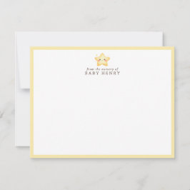 Smiling Watercolor Star Nursery Note Card Mitteilungskarte