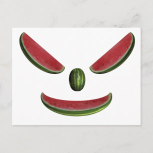 Smiling Watermelon Face Postkarte
