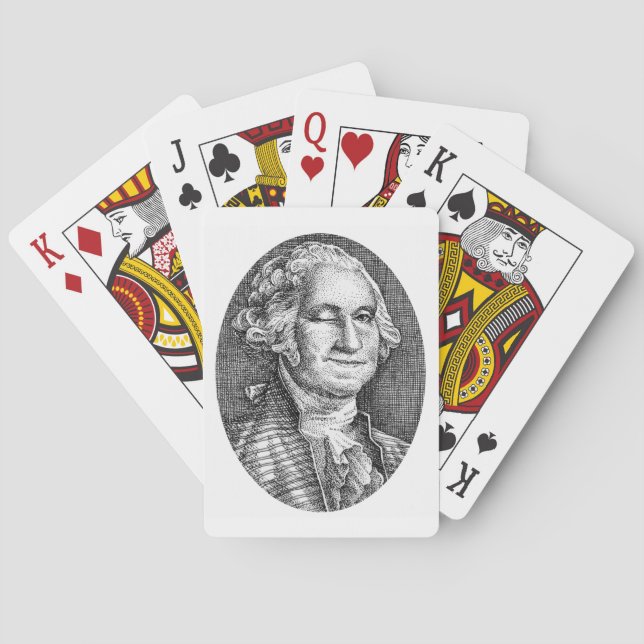 Smiling Winking George Washington Deck Karten Spielkarten (Rückseite)
