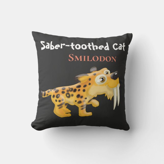 Smilodom Throw Kissen (Vorderseite)