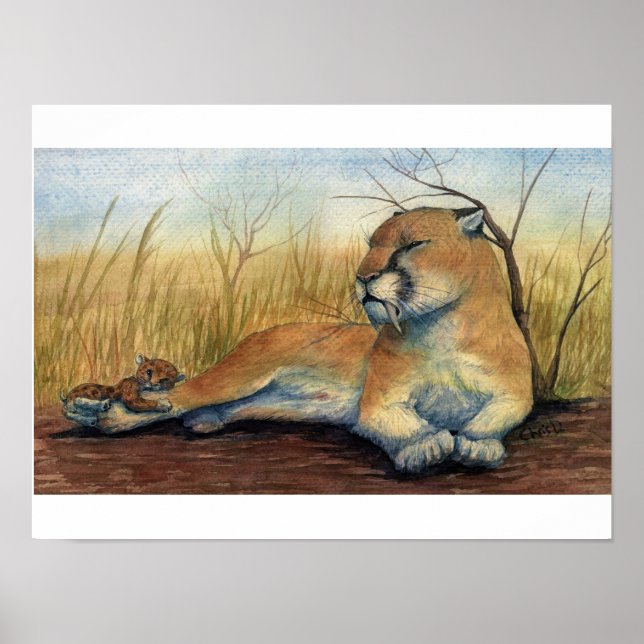 Smilodon Print Poster (Vorne)