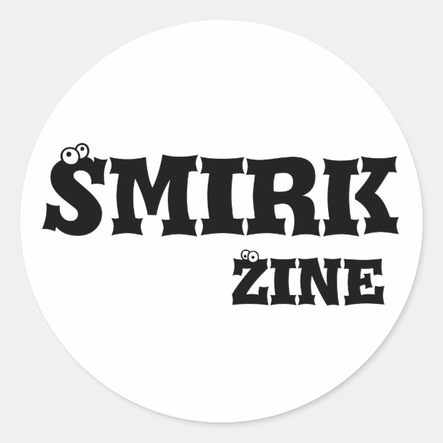Smirk Zine kleine Aufkleber (Vorderseite)