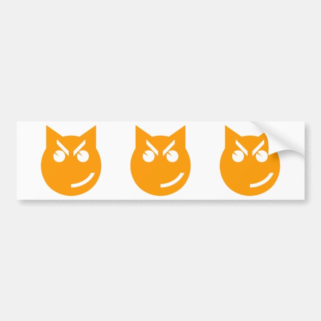 Smirking Emoji Cat Autoaufkleber (Vorne)