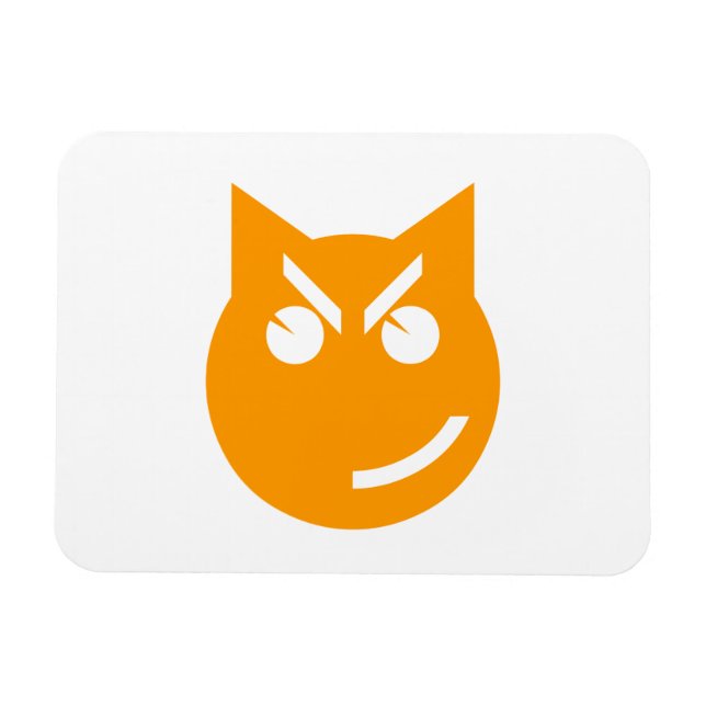 Smirking Emoji Cat Magnet (Horizontal)