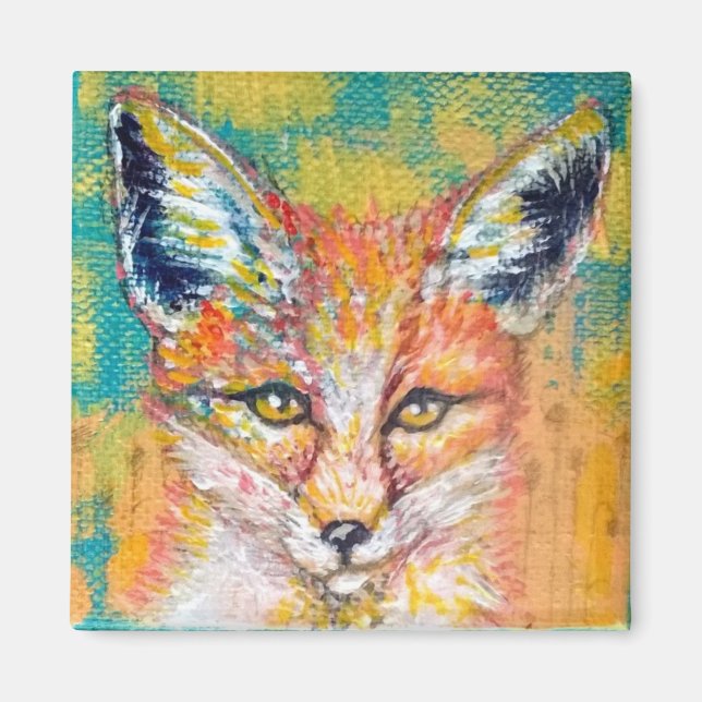 Smirking Fox Original Artwork Magnet (Devant)