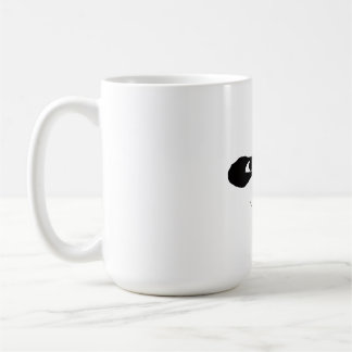 Smirking Panda Face Black & White Graphic Mug