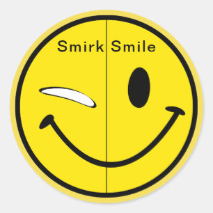 SmirkSmile Runder Aufkleber