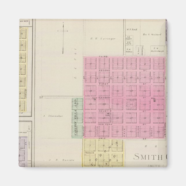 Smith Center, Gould City, Motor, Webster, Kansas Magnet (Vorne)