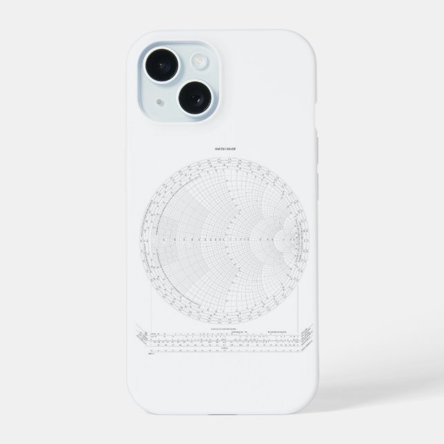 Smith Chart Radio Frequency Engineering iPhone 15 Hülle (Rückseite)