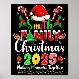 Smith Familie Weihnachten 2025 passender Santa Hut Poster