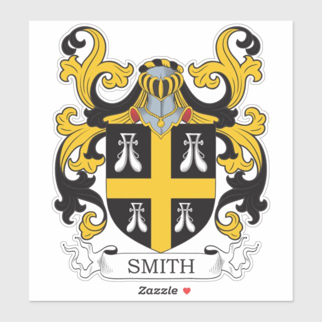 Smith Familienwappen Aufkleber (Blatt)