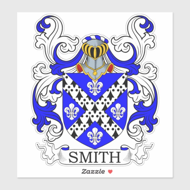 Smith Familienwappen Aufkleber (Blatt)