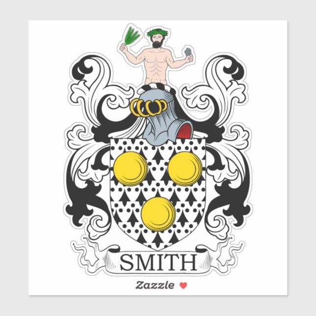 Smith Familienwappen Aufkleber (Blatt)