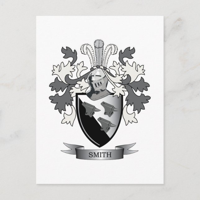 Smith-Familienwappen-Wappen Postkarte (Vorderseite)