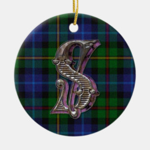 Smith Kariert Monogramm-Ornament Keramikornament