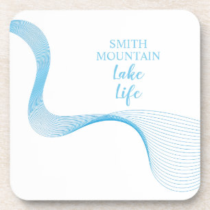 Smith Mountain Lake Leben hat schöne blaue Linien- Getränkeuntersetzer