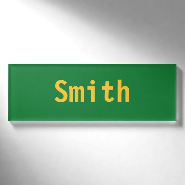 Smith Namensschild Namenschild (Vorderseite)