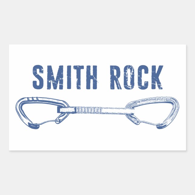 Smith Rock Climbing Schnellziehen Rechteckiger Aufkleber (Vorderseite)