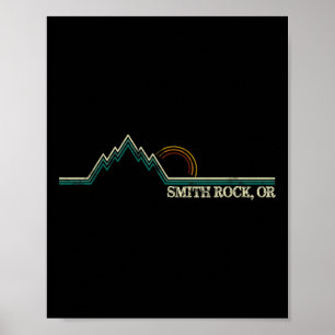 Smith Rock Oregon Retro-Bergsteigen Sommer  Poster