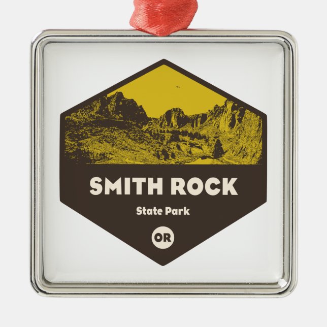 Smith Rock Staat Park Oregon Ornament Aus Metall (Vorne)