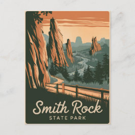 Smith Rock Staat Park Vintag Postkarte