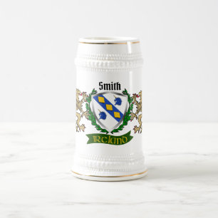 Smith/Smyth Irish Shield Beer Stein Bierglas