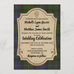 Smith Tartan Wedding Einladung