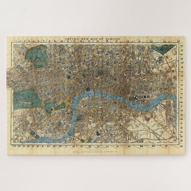 Smithe neue Karte von London 1860 (Horizontal)