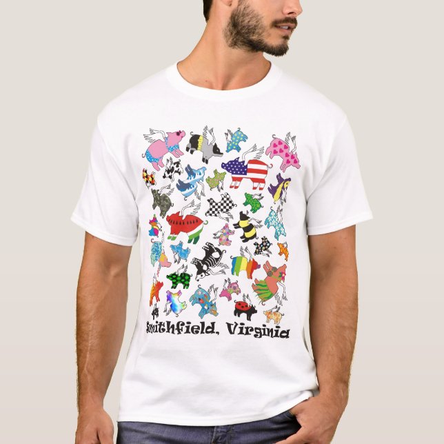 Smithfield, das Schweine fliegt T-Shirt (Vorderseite)