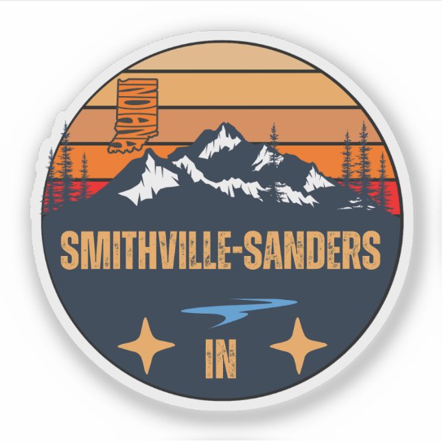 Smithville-Sanders, Indiana Aufkleber (Vorderseite)
