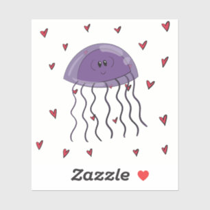 Smitten Little Jellyfish Aufkleber